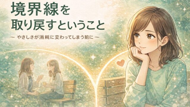 境界線を取り戻すということ