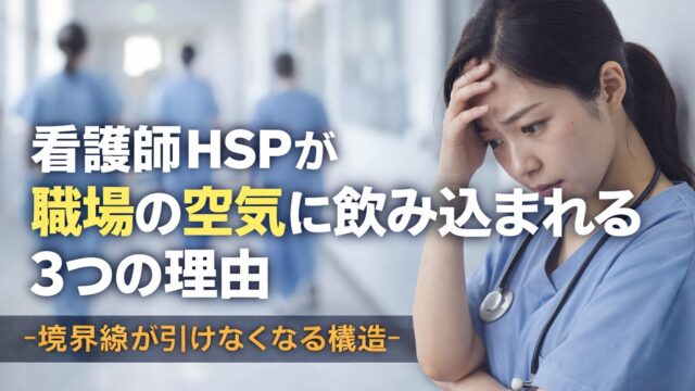 看護師HSPが職場の空気に飲み込まれる3つの理由